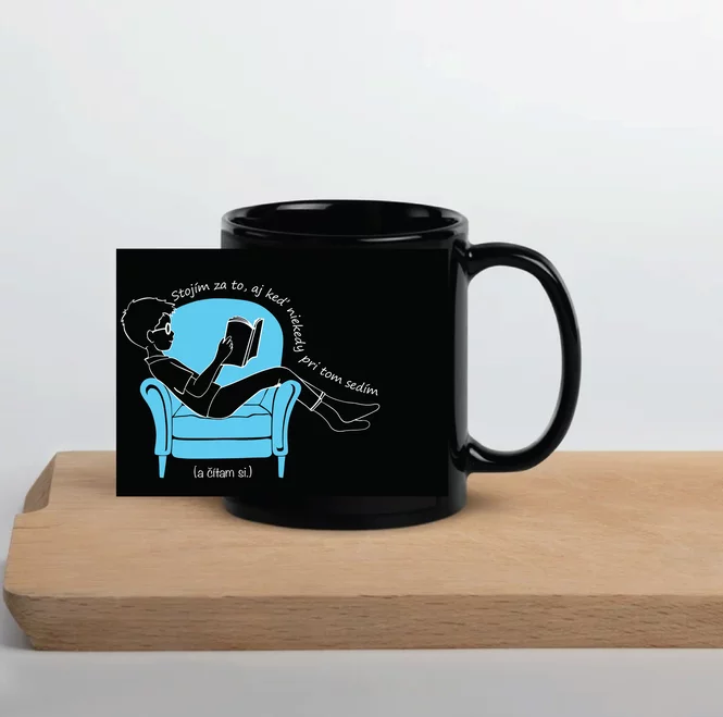 Hrnček Stojím za to (modrý) chlapec